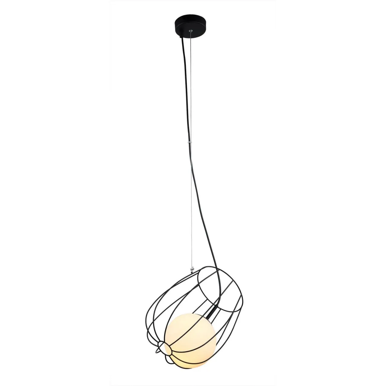 Melisa, nowoczesna lampa wisząca, czarna, E27, MDM-3943/1 BK